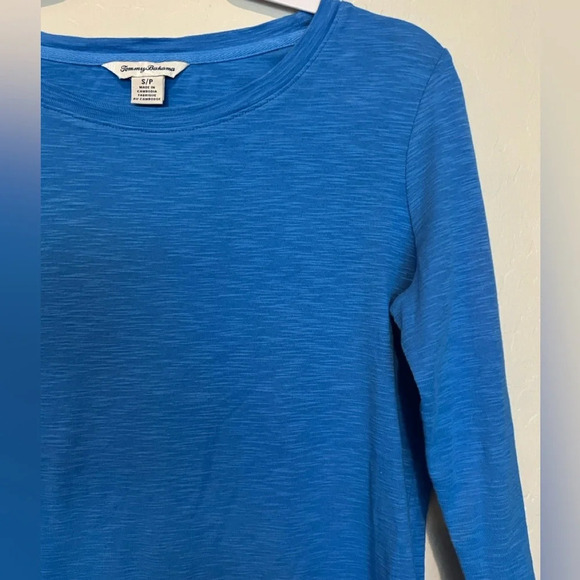 Tommy Bahama size Small‎ Petite bright blue long sleeve shirt - Picture 6 of 8
